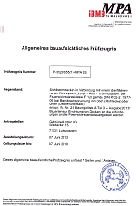 allgemeines bauaufsichtliches Prüfzeugnis (abP) für Lotter-Roth-Thermosystem